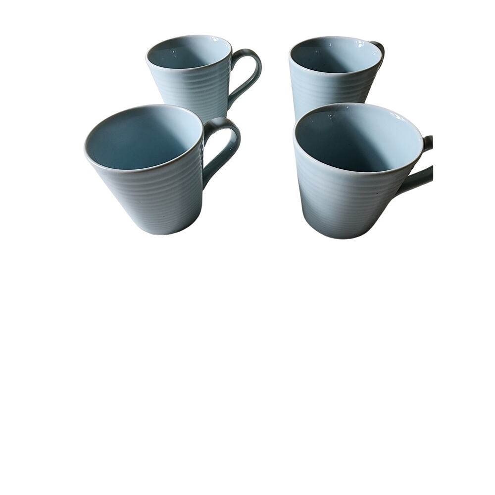 ROYAL DAULTON Gordon Ramsey Maze Light Blue Coffee Mugs - set of 4